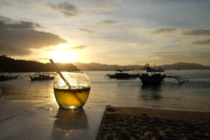 Learning with a cocktail on the beach